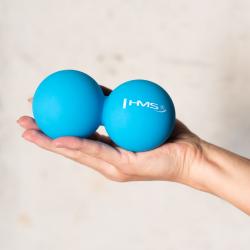 HMS Dvojitý masážní míč BLC02 modrý - Lacrosse Ball