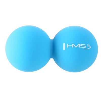 HMS Dvojitý masážní míč BLC02 modrý - Lacrosse Ball