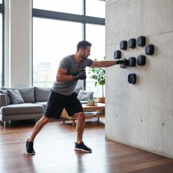 HMS Elektronický modulární boxerský terč TB05 s LED, Bluetooth a rukavicemi (Music Boxing Machine)