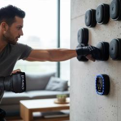 HMS Elektronický modulární boxerský terč TB05 s LED, Bluetooth a rukavicemi (Music Boxing Machine)