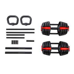 HMS Jednoruční / obouruční variabilní činka SGR18 PRO SET 3v1 40 kg