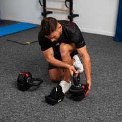 HMS Jednoruční / obouruční variabilní činka SGR18 PRO SET 3v1 40 kg