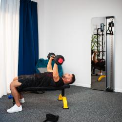 HMS Jednoruční / obouruční variabilní činka SGR18 PRO SET 3v1 40 kg