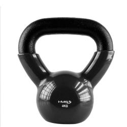 HMS Kettlebell pokrytý vinylom KNV04 4 kg, čierny HMS Kettlebell pokrytý vinylom KNV04 4 kg, čierny