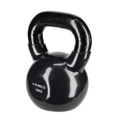 HMS Kettlebell pokrytý vinylem KNV10 10 kg, černý