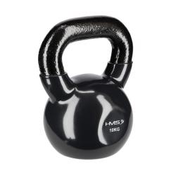 HMS Kettlebell pokrytý vinylem KNV10 10 kg, černý