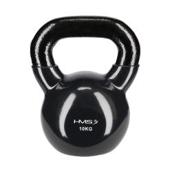 HMS Kettlebell pokrytý vinylom KNV10 10 kg, čierny