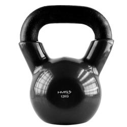HMS Kettlebell pokrytý vinylom KNV12 12 kg, čierny HMS Kettlebell pokrytý vinylom KNV12 12 kg, čierny