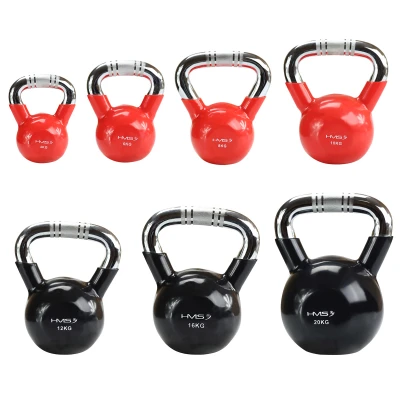 HMS Kettlebell s chromovaným úchopem KTC 10 kg červený