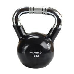 HMS Kettlebell s chrómovaným úchopom KTC 12 kg čierny HMS Kettlebell s chrómovaným úchopom KTC 12 kg čierny
