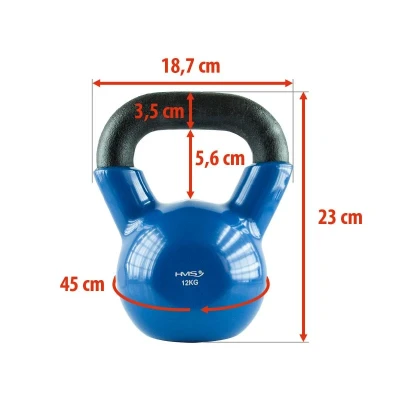 HMS KN 12 KG KETTLEBELL POKRYTÝ VINYLEM (VÝPRODEJ)