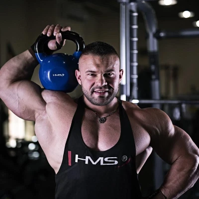 HMS KN 32 KG KETTLEBELL POKRYTÝ VINYLEM (VÝPRODEJ)