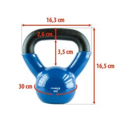 HMS KN 4 KG KETTLEBELL POKRYTÝ NEOPRENEM