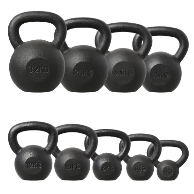 HMS Litinový kettlebell KZG32 32 kg, černý