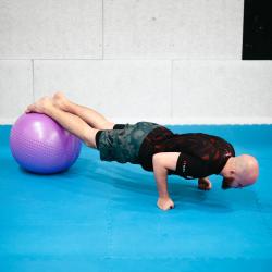 HMS Masážny gymnastický loptu YB03N 55 cm fialový