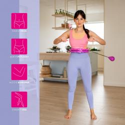 HMS Masážny hula hoop Home FH01 so závažím fialová