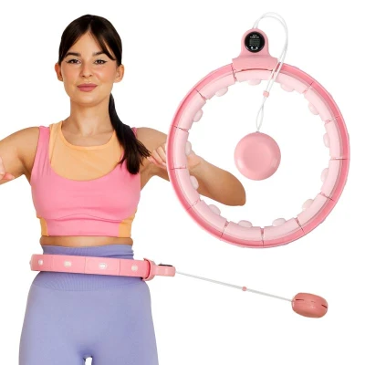 HMS Masážní hula hoop Home FH02 se závažím a počítadlem růžová