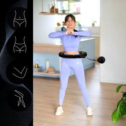 HMS Masážní hula hoop HHM13 se závažím, magnety a počítadlem černá