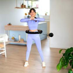 HMS Masážní hula hoop HHM13 se závažím, magnety a počítadlem černá