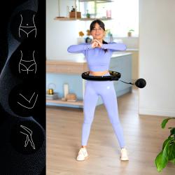 HMS Masážny hula hoop HHM13 so závažím, magnetmi a počítadlom čierna