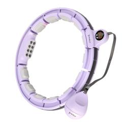 HMS Masážní hula hoop HHM13 se závažím, magnety a počítadlem fialová