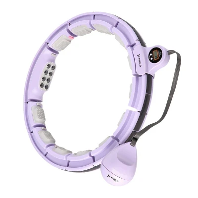 HMS Masážní hula hoop HHM13 se závažím, magnety a počítadlem fialová
