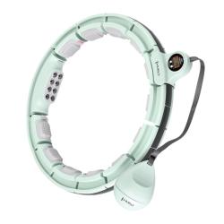 HMS Masážny hula hoop HHM13 so závažím, magnetmi a počítadlom zelená