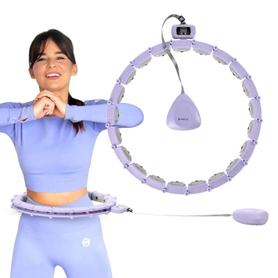 HMS Masážní hula hoop HHM14 se závažím a počítadlem fialová