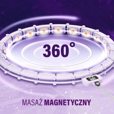 HMS Masážní hula hoop HHM14 se závažím a počítadlem fialová