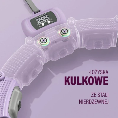 HMS Masážní hula hoop HHM14 se závažím a počítadlem fialová