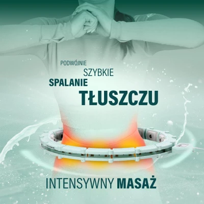 HMS Masážní hula hoop HHM14 se závažím a počítadlem zelená