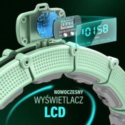 HMS Masážny hula hoop HHM14 so závažím a počítadlom zelená