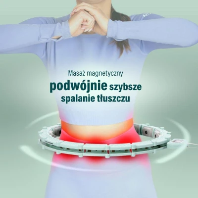 HMS Masážní hula hoop HHM14 se závažím a počítadlem zelená