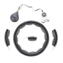 HMS Masážní hula hoop HHM15 se závažím, magnety a počítadlem černá