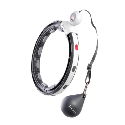 HMS Masážní hula hoop HHM15 se závažím, magnety a počítadlem černá
