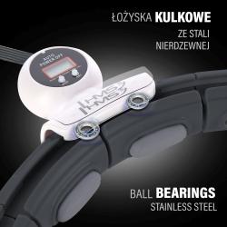 HMS Masážní hula hoop HHM15 se závažím, magnety a počítadlem černá