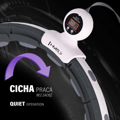 HMS Masážní hula hoop HHM15 se závažím, magnety a počítadlem černá