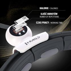 HMS Masážní hula hoop HHM15 se závažím, magnety a počítadlem černá