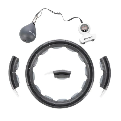 HMS Masážní hula hoop HHM15 se závažím, magnety a počítadlem černá