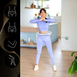 HMS Masážní hula hoop HHM15 se závažím, magnety a počítadlem zelená