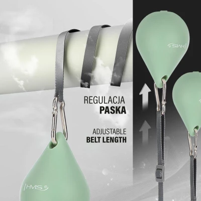HMS Masážní hula hoop HHM15 se závažím, magnety a počítadlem zelená