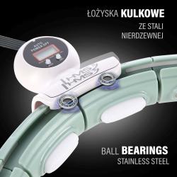 HMS Masážní hula hoop HHM15 se závažím, magnety a počítadlem zelená