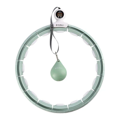 HMS Masážní hula hoop HHM15 se závažím, magnety a počítadlem zelená