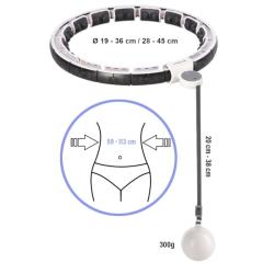 HMS Masážní hula hoop HHM16 se závažím, magnety a počítadlem