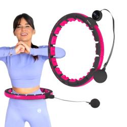 HMS Masážní hula hoop HHM16 se závažím, magnety a počítadlem černá