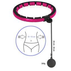HMS Masážní hula hoop HHM16 se závažím, magnety a počítadlem černá