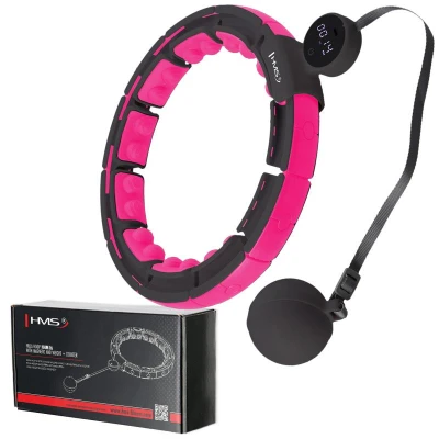 HMS Masážní hula hoop HHM16 se závažím, magnety a počítadlem černá