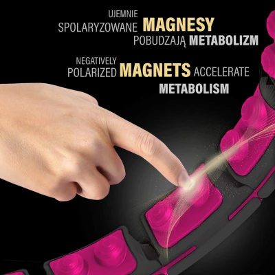 HMS Masážní hula hoop HHM16 se závažím, magnety a počítadlem černá