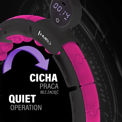 HMS Masážní hula hoop HHM16 se závažím, magnety a počítadlem černá