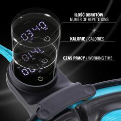 HMS Masážní hula hoop HHM17 se závažím, magnety a počítadlem černá/mátová